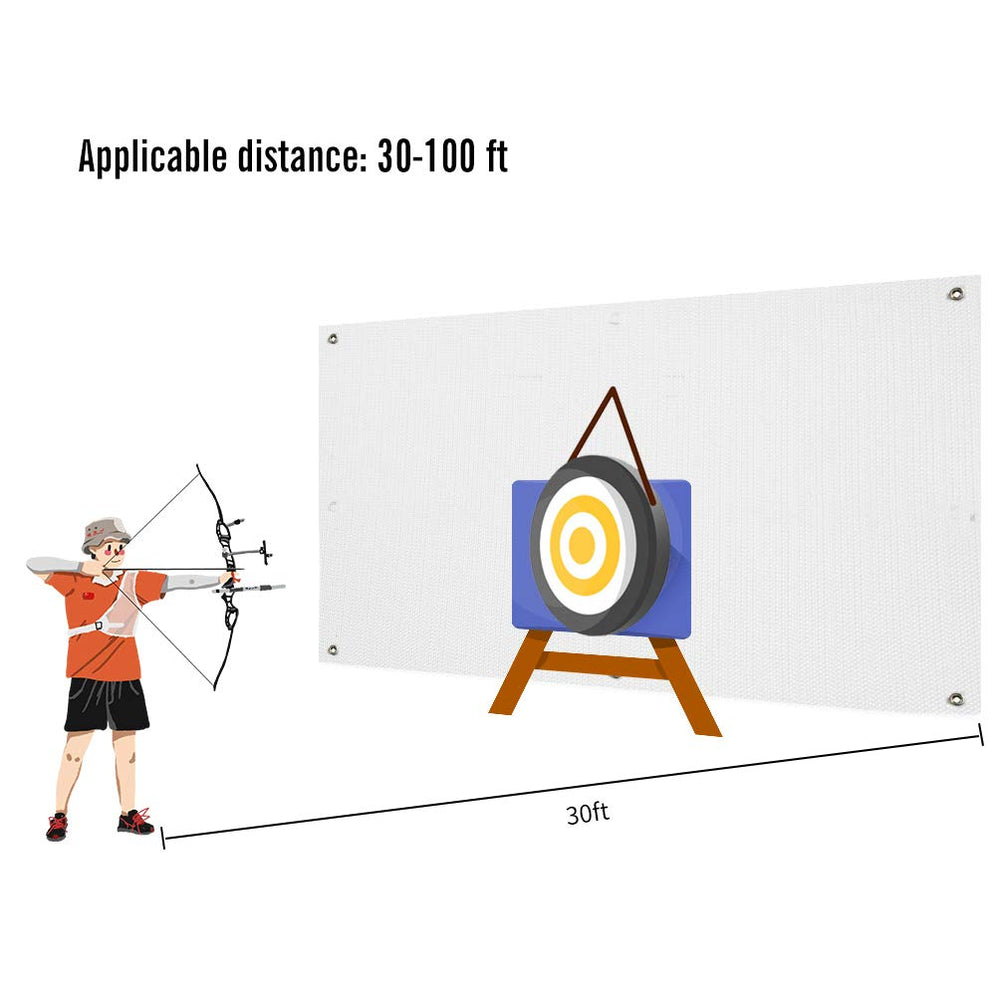 Aoneky backstop stops carbon, aluminum, and wood arrows for reliable retrieval.
