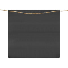 Aoneky backstop hanging setup shows rope mounting for secure practice.