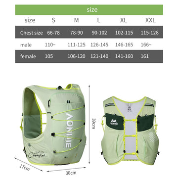 AONIJIE 10L running vest supports year-round outdoor training