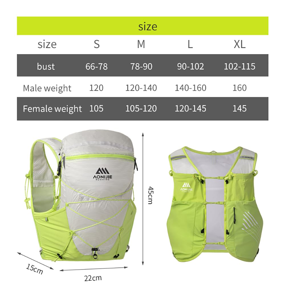 AONIJIE 15L back with breathable mesh comfort during long workouts