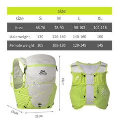 AONIJIE 15L back with breathable mesh comfort during long workouts