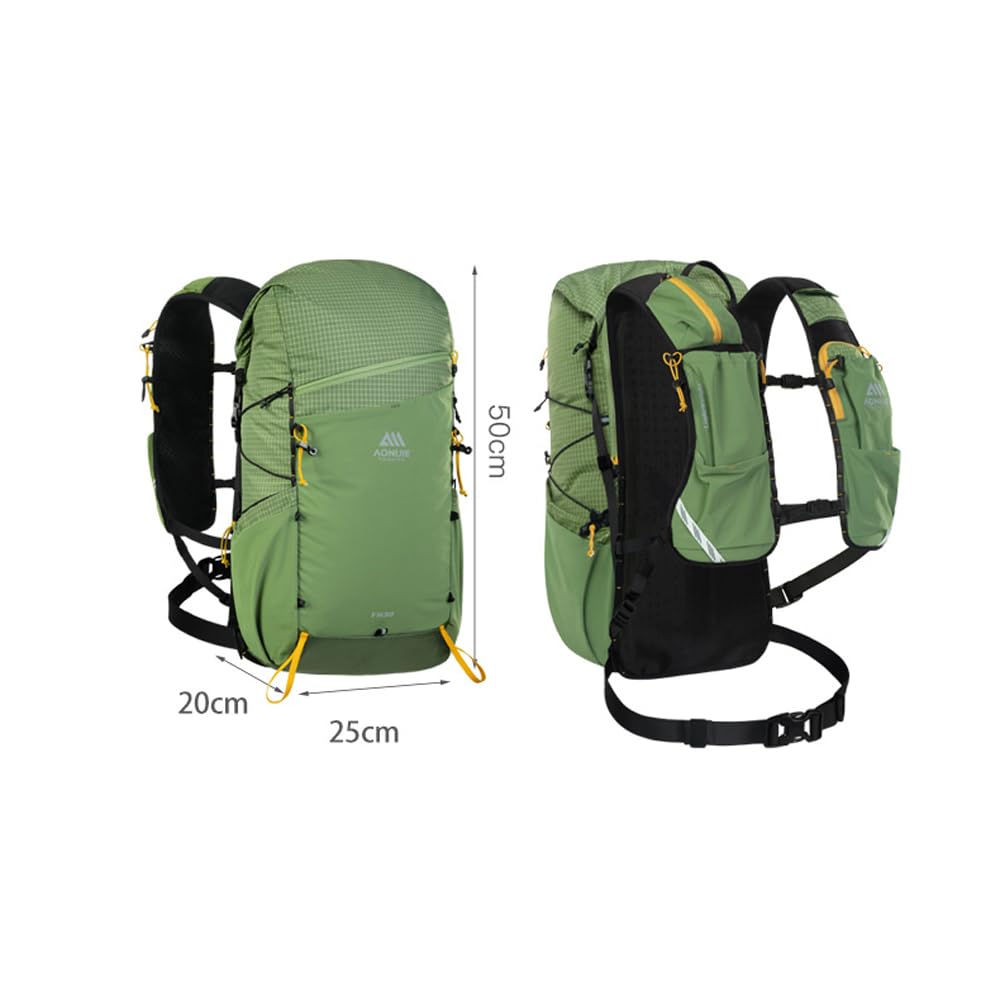 AONIJIE 30L hydration pocket white, quick sip access on demanding hikes.