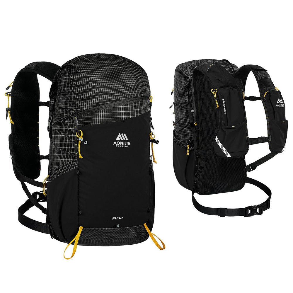 AONIJIE 30L hydration pack front view showing roomy cargo for outdoor adventures