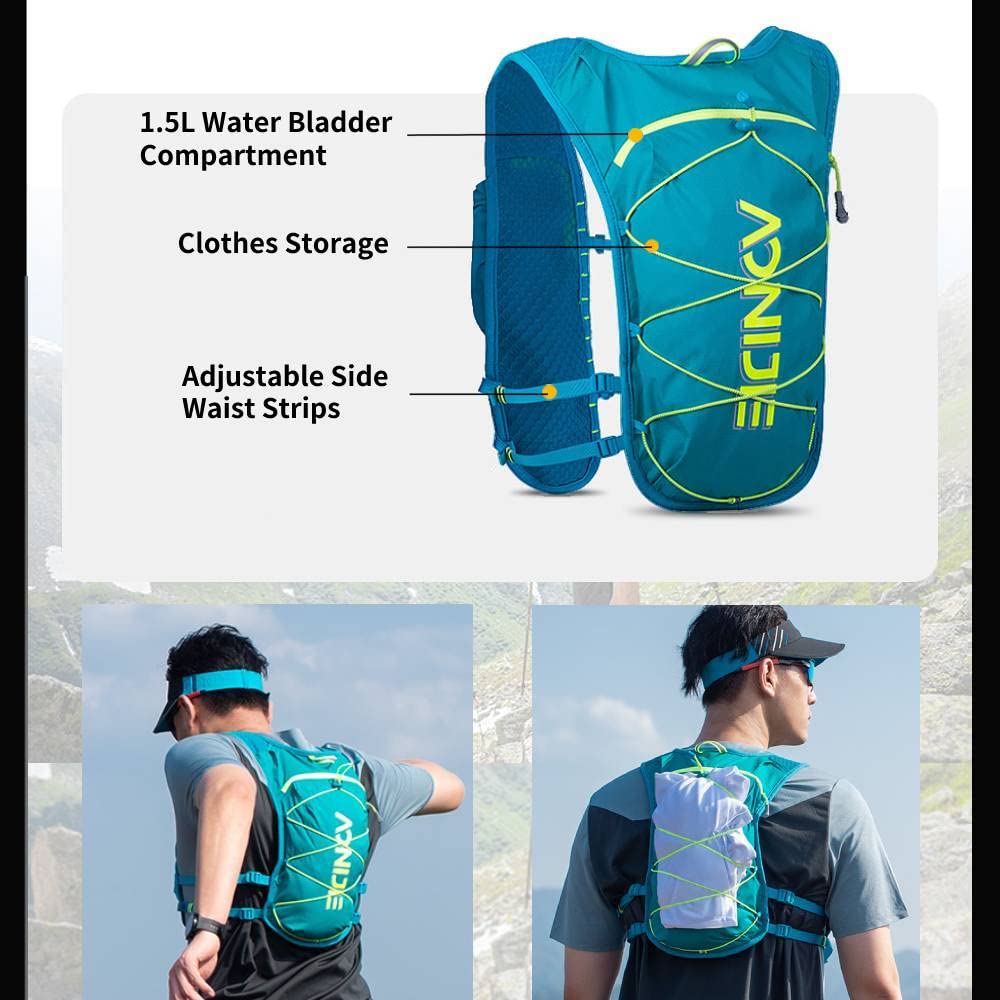 AONIJIE 500ml bottles paired with vest for convenient hydration on the go.