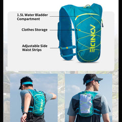 AONIJIE 500ml bottles paired with vest for convenient hydration on the go.