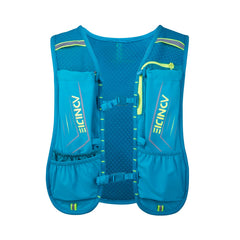 AONIJIE 5L pack shows two 500ml bottles for on-the-go hydration.