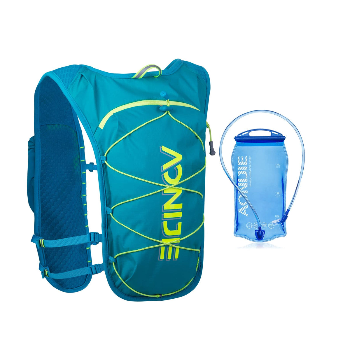 AONIJIE 5L hydration pack front view for trail running comfort.