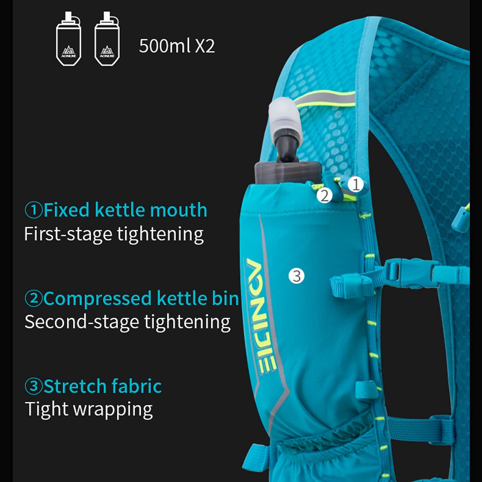 AONIJIE 5L storage pockets organize essentials for quick access