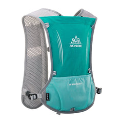 AONIJIE Hydration Vest 5L pocket layout highlighting exterior pockets.