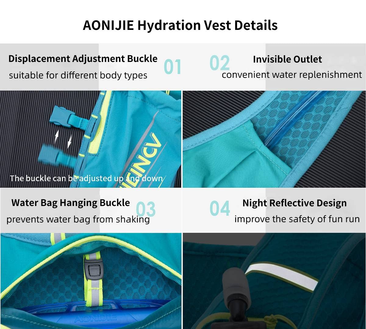 AONIJIE vest designed for marathon, hiking, cycling and trail running.