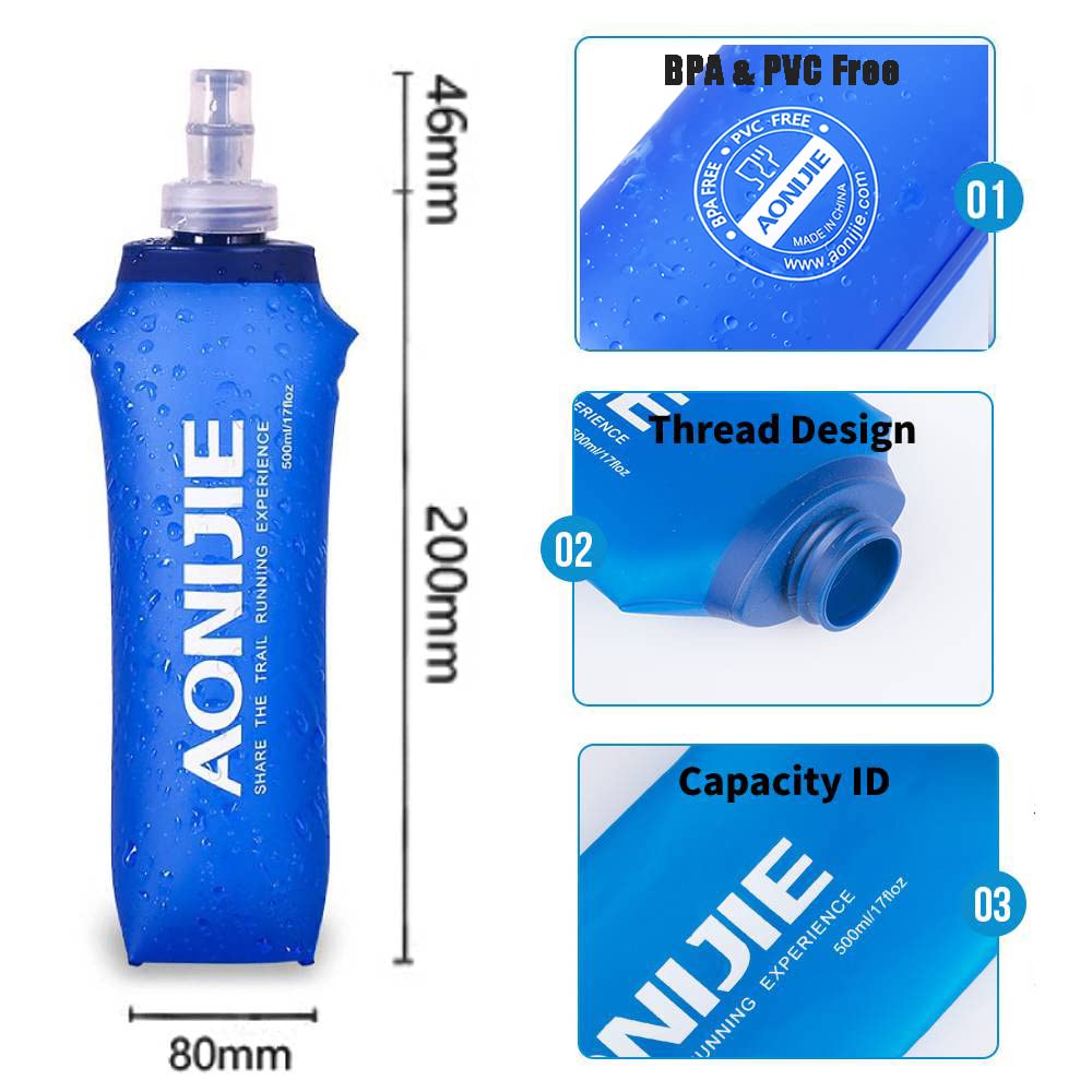 AONIJIE reflective accents and whistle for safety in low light.