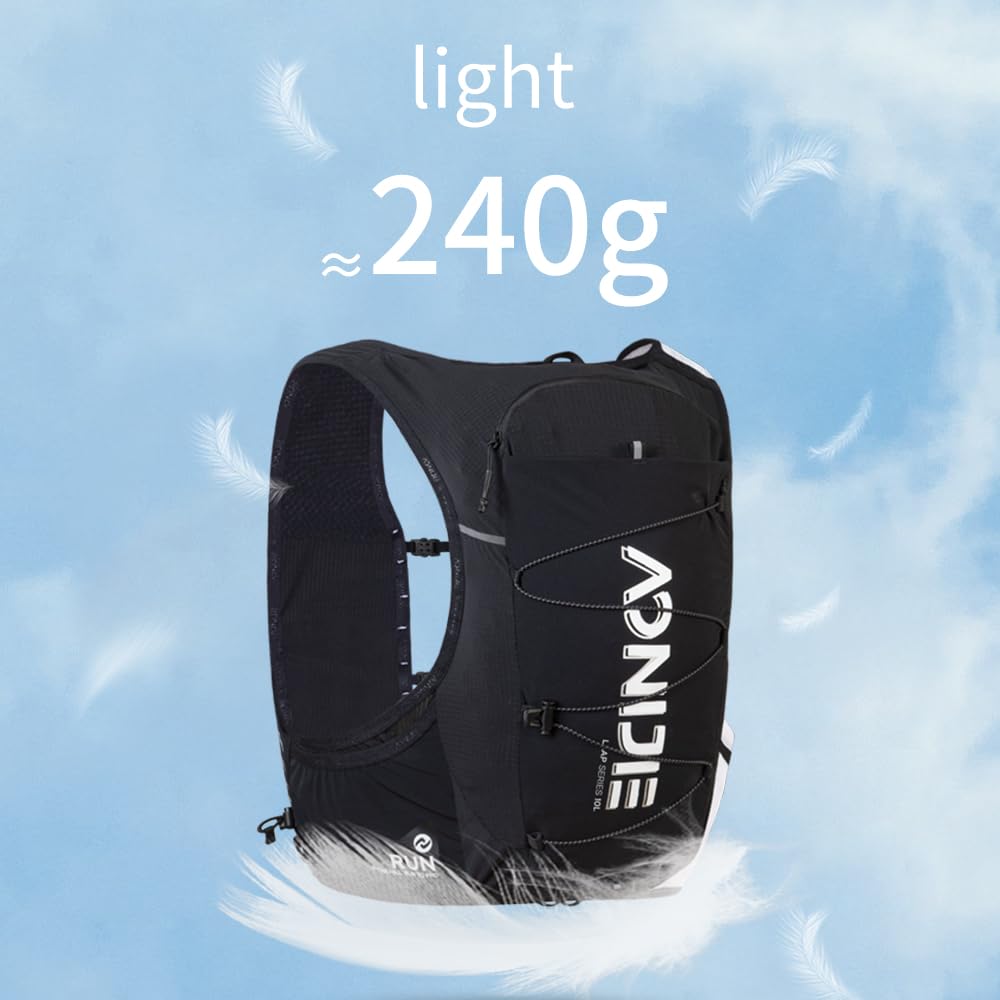 Side view showing space to carry trekking poles alongside the vest