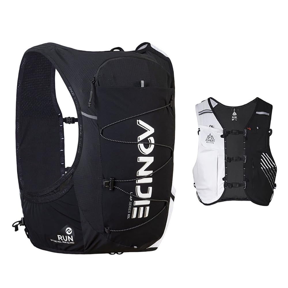 AONIJIE hydration vest front view showing 10L capacity for long runs.