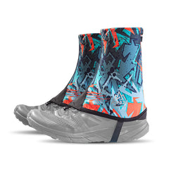 AONIJIE Low Trail Gaiters protecting ankles over the boot with lightweight breathable fabric for trail runs
