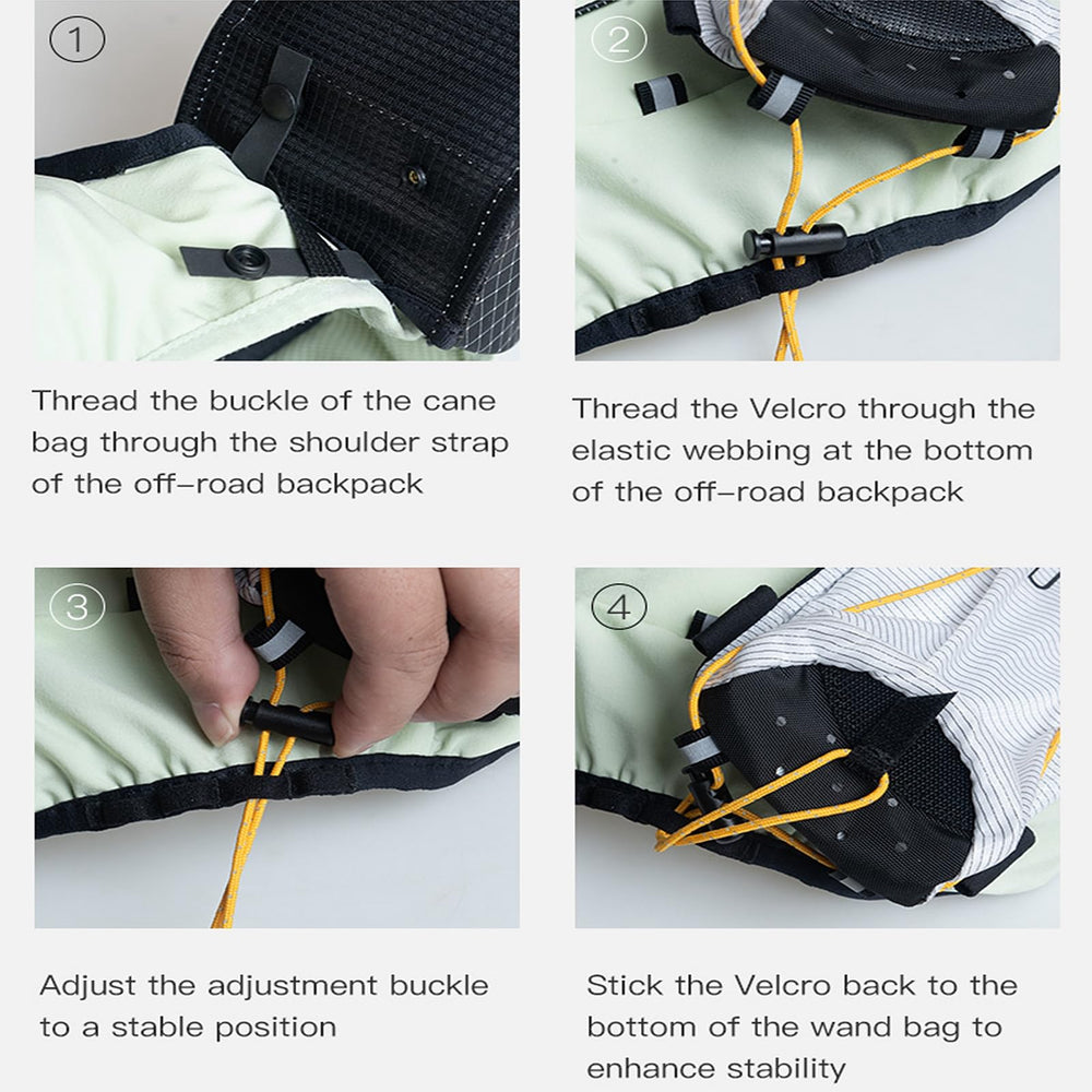 AONIJIE quick-release system enables easy pole access without removing gear.