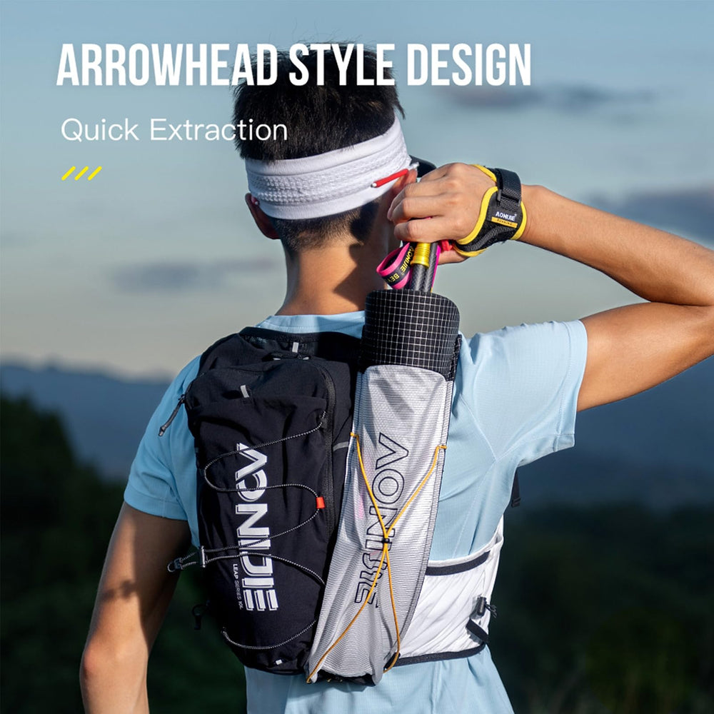 AONIJIE lightweight pouch weighs 44g while keeping poles secure.