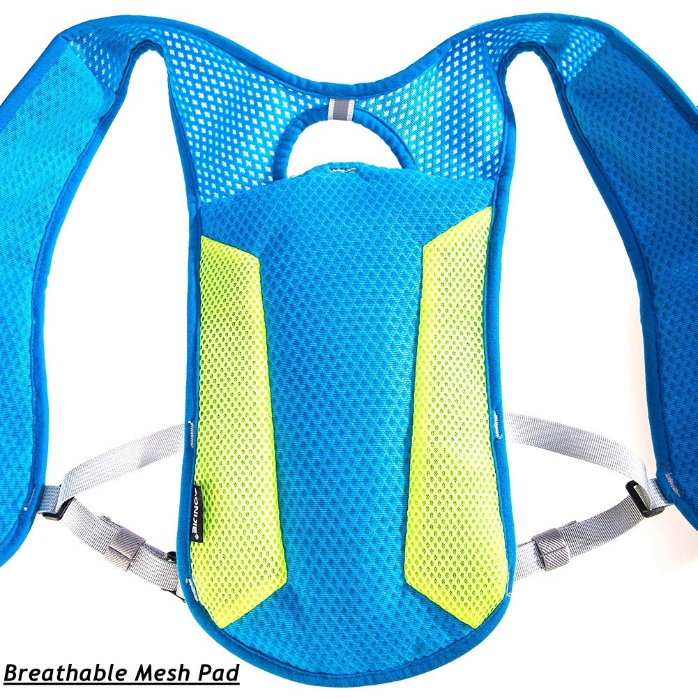 AONIJIE rear storage compartment holds backup bottle and gear.