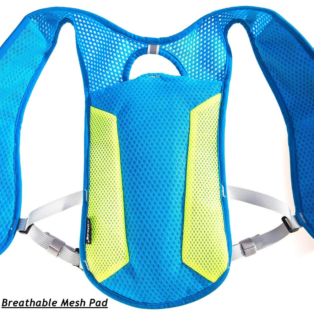 AONIJIE rear storage compartment holds backup bottle and gear.