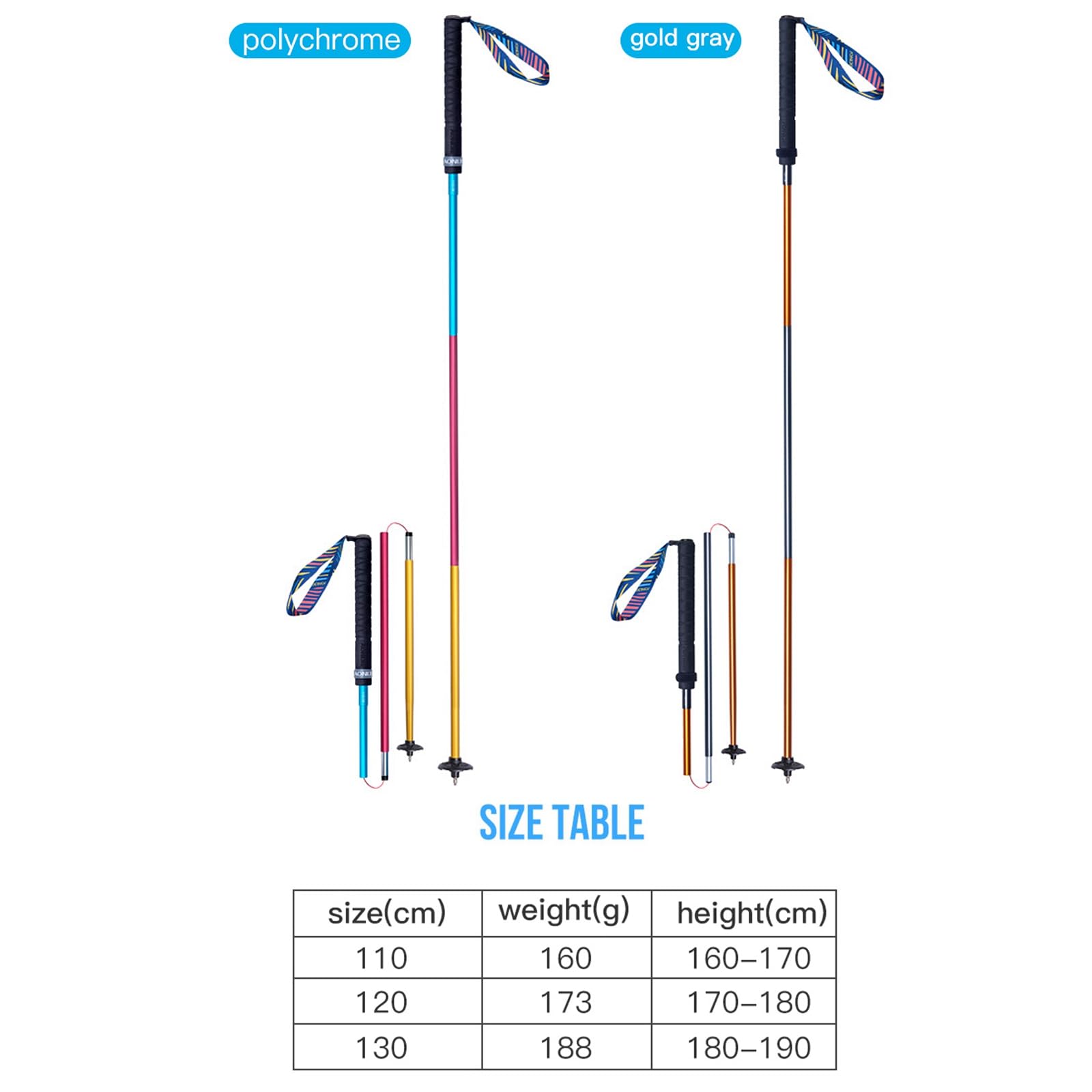 AONIJIE Trail Running Poles with EVA grip stays secure even when wet.