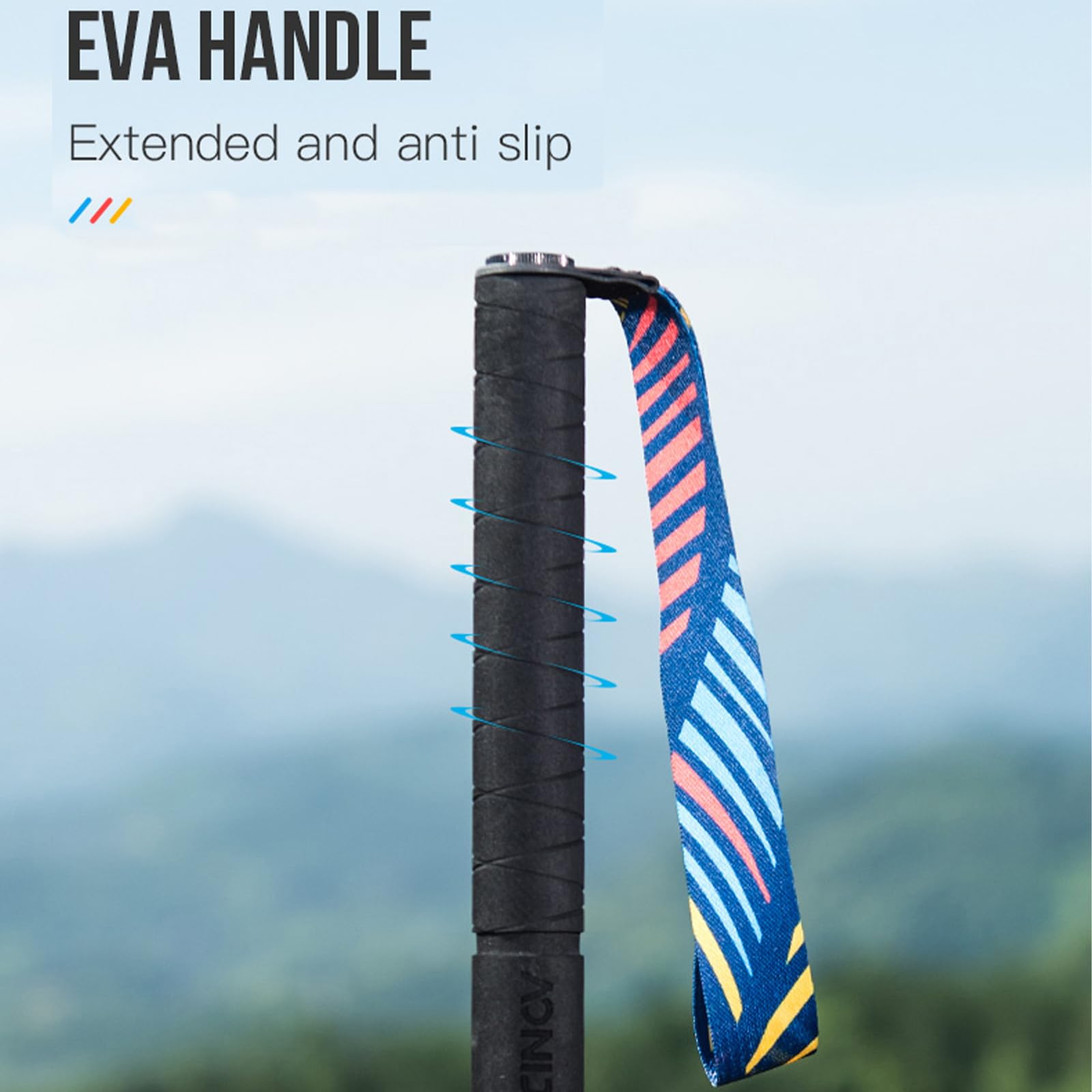 AONIJIE Trail Running Poles provide stable support across uneven terrain.