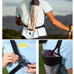 AONIJIE trekking pole pouch foldable design saves space when packing.