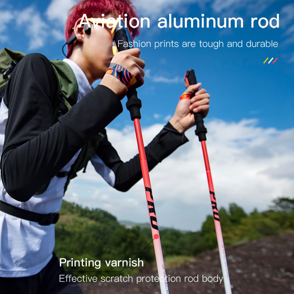 AONIJIE trekking poles are lightweight 7075 aluminum for easy long hikes.