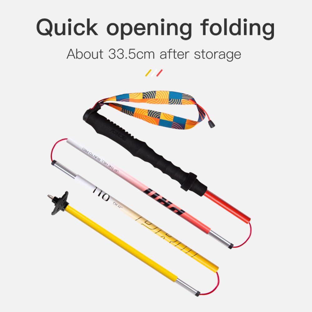 AONIJIE trekking poles quick lock allow fast, secure height adjustments.