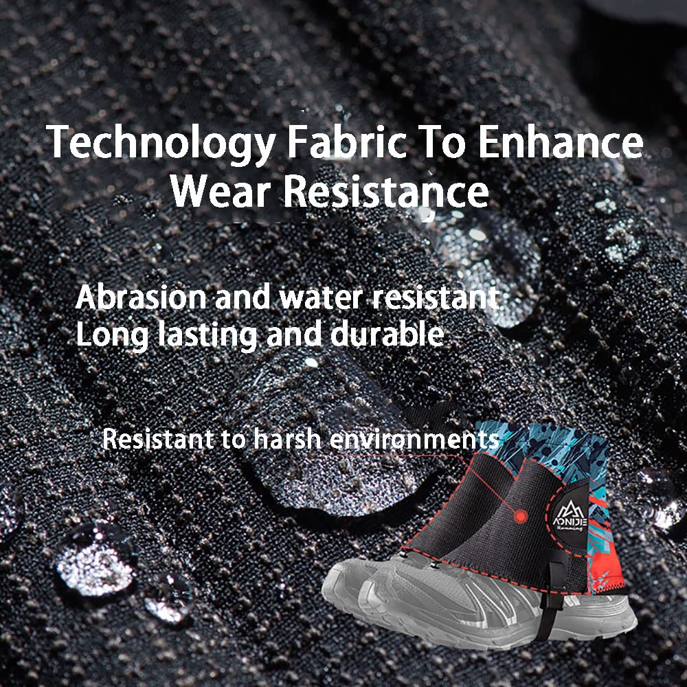 AONIJIE gaiters with reflective details for visibility during night runs