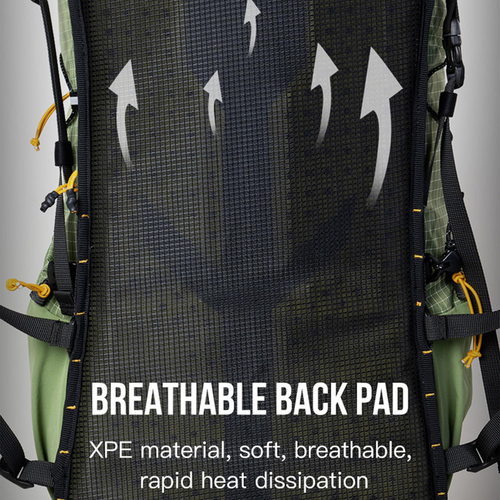 AONIJIE non-slip straps providing stable carry and trekking-pole access