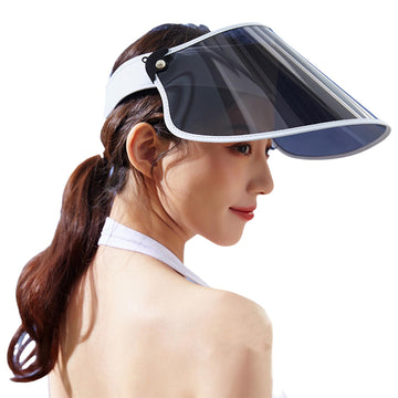 AOOOWER classical wide-brimmed sun visor hat, front view, for beach sun protection.