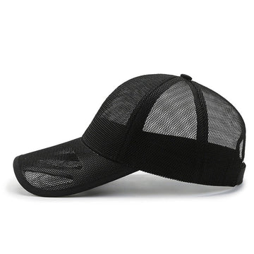 aoozleny black mesh back close-up showing adjustable buckle