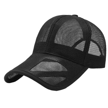 aoozleny black baseball cap front view with adjustable back strap