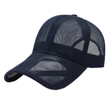 aoozleny blue mesh baseball cap - front view
