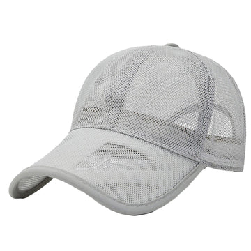 aoozleny gray mesh baseball cap back adjustable buckle