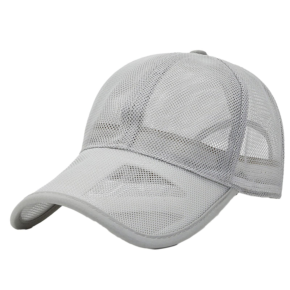 aoozleny gray mesh baseball cap back adjustable buckle