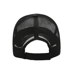 Side view of adjustable strap and fit on gray cap