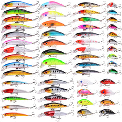 Aorace 56pcs fishing lures set — versatile kit for freshwater and saltwater fishing.