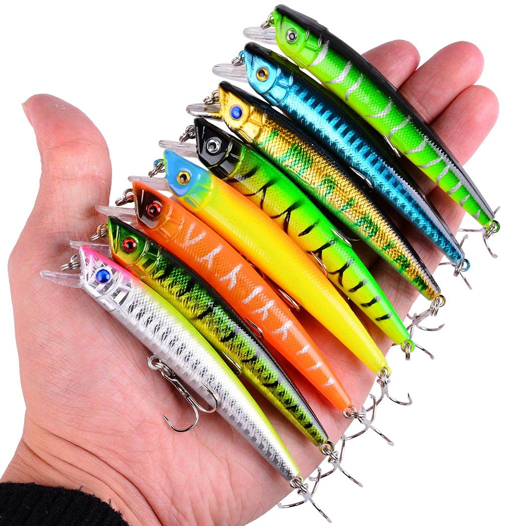 Aorace bass-pike set image showing diverse lure types for fishing scenarios