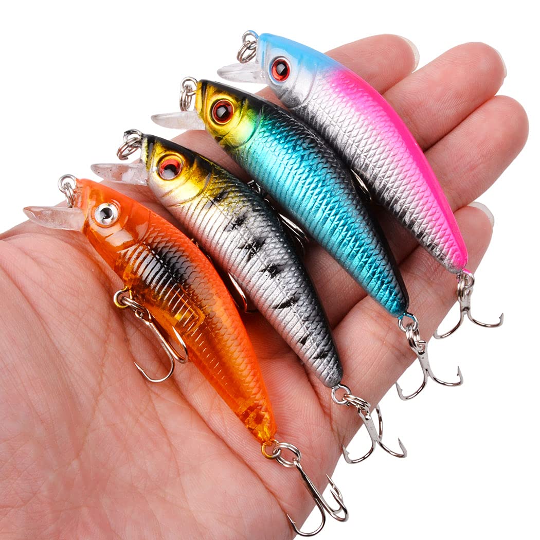 Aorace varied-size minnow lures — perfect for panfish and crappie.