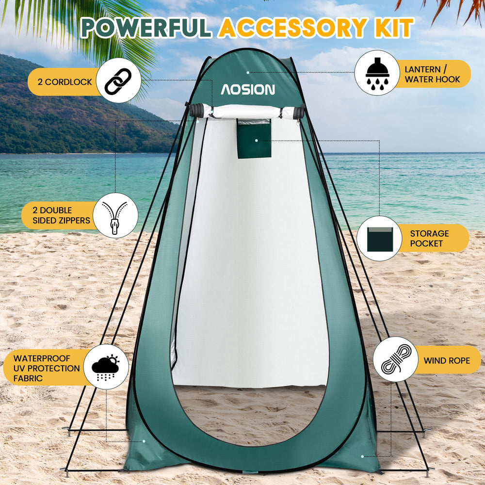 AOSION durable steel frame provides sturdy support in windy outdoor settings.