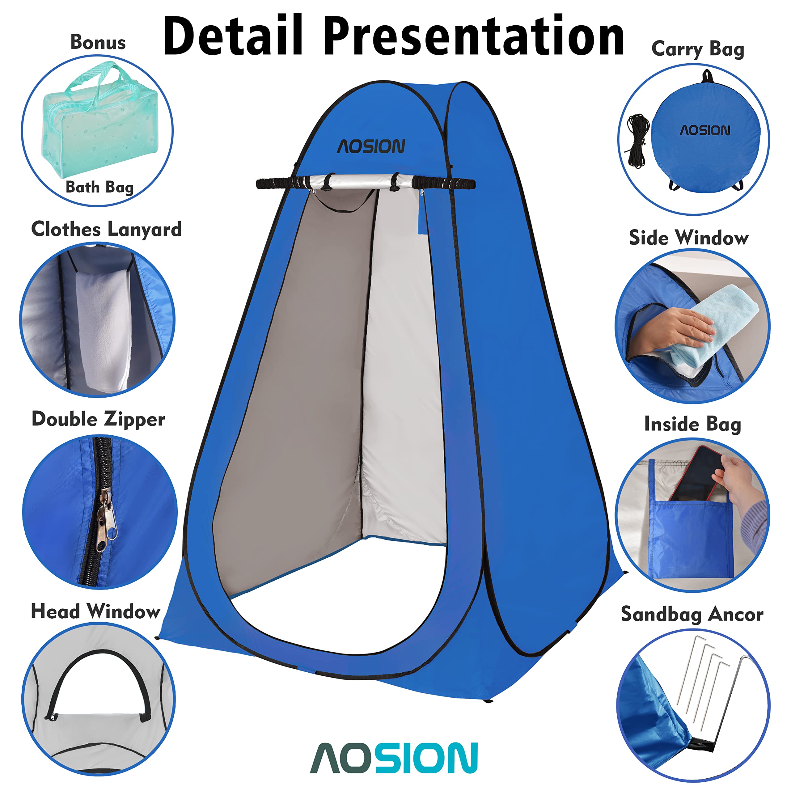 AOSION Strong Steel-frame durability offers reliable shelter in rugged settings.
