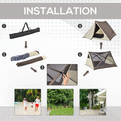 Aosom Outsunny tent with mesh walls for airflow and starry views