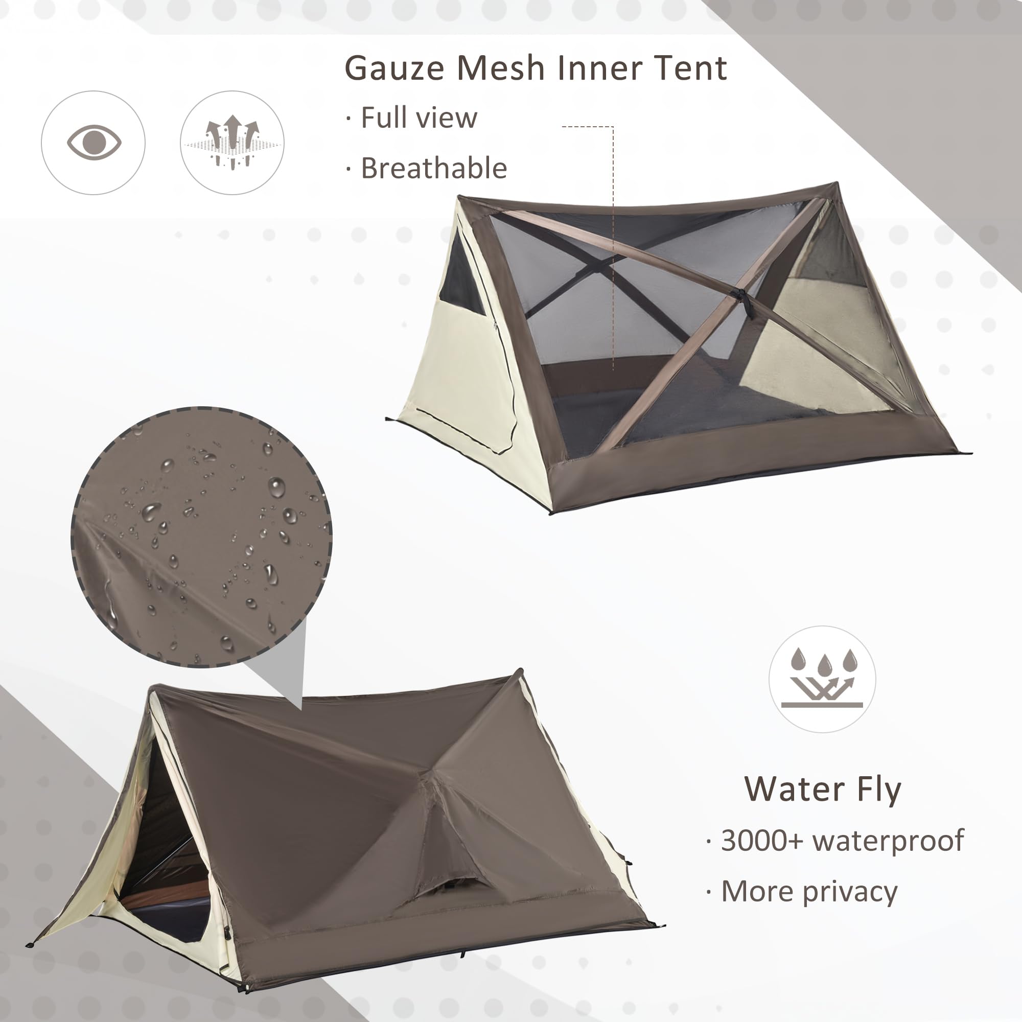 Portable Outsunny tent in carry bag for easy travel by car