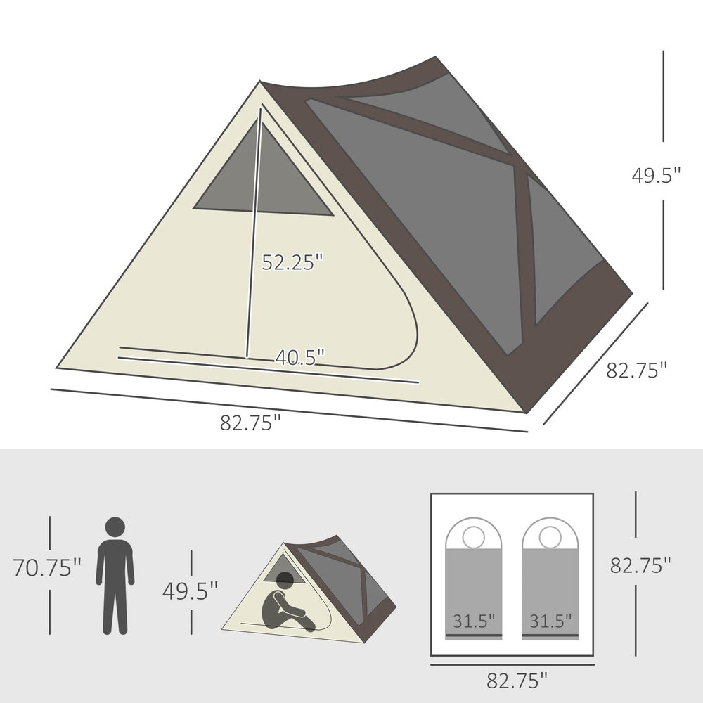 Rainfly-equipped Outsunny tent adds rain protection during wet trips
