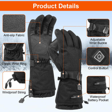 Aotomee heated gloves anti-slip palm enhances grip during activities