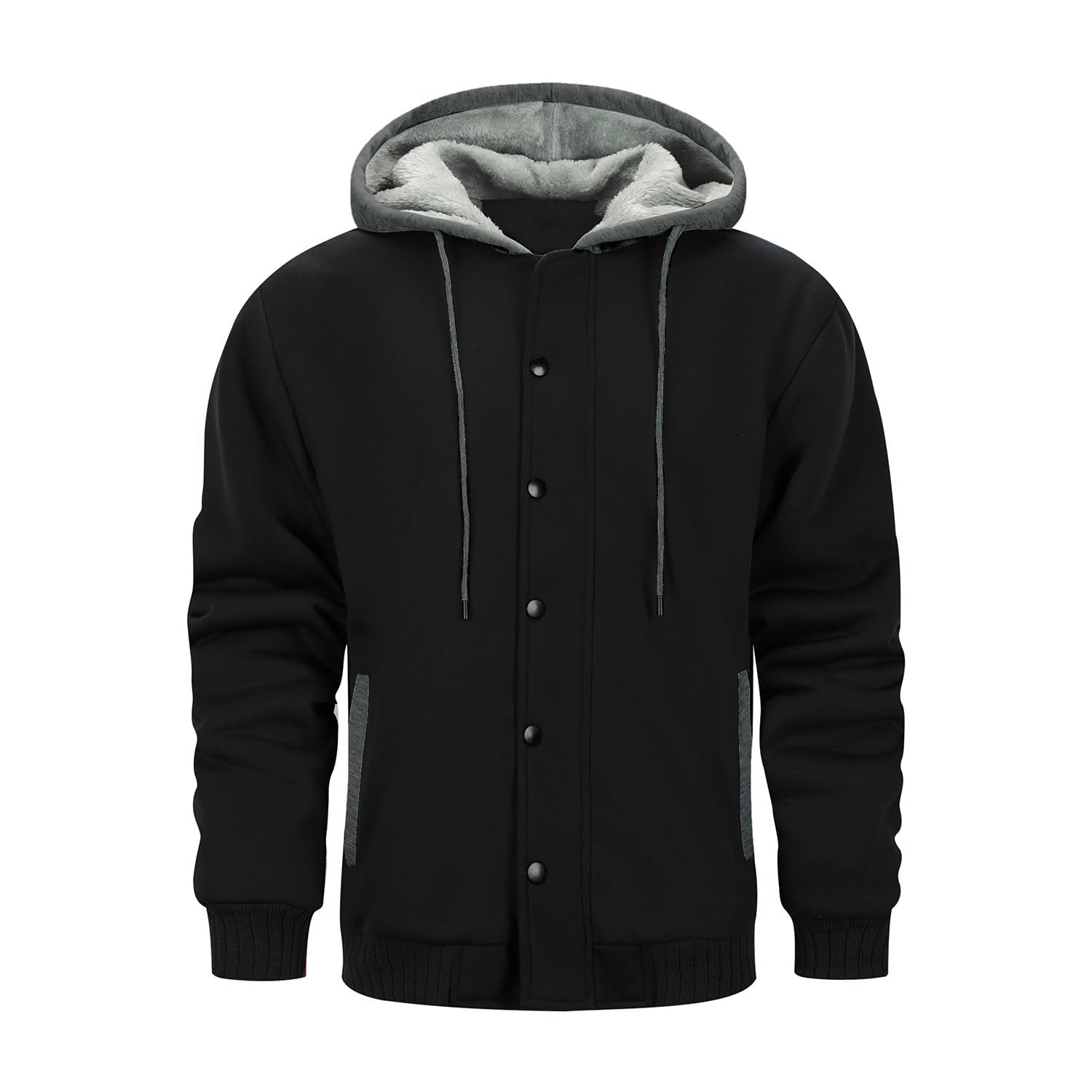 AOTORR men's full-zip with button-down closure offers versatile layering and secure closure.
