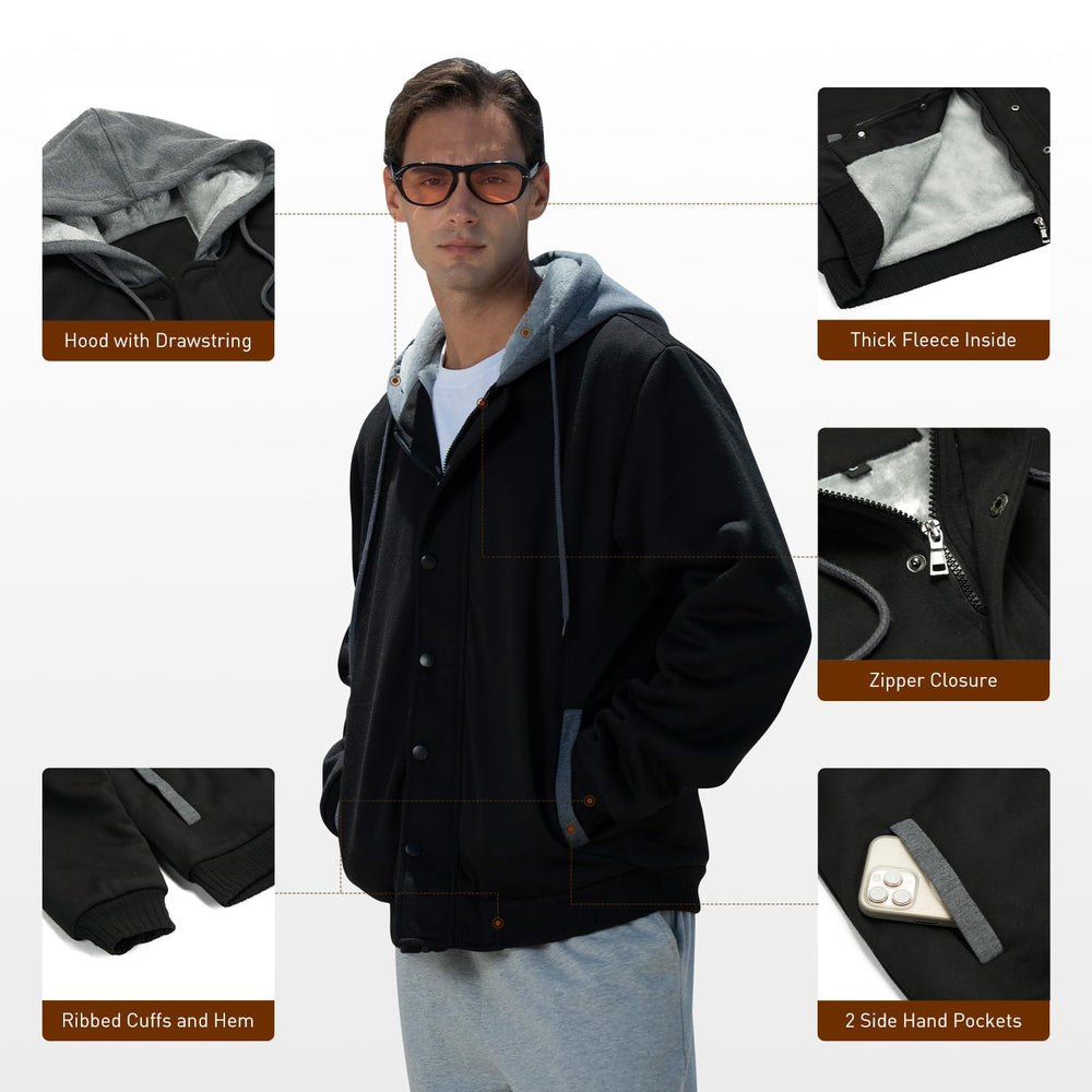 AOTORR men's winter-ready jacket on model showcases versatile casual wear.