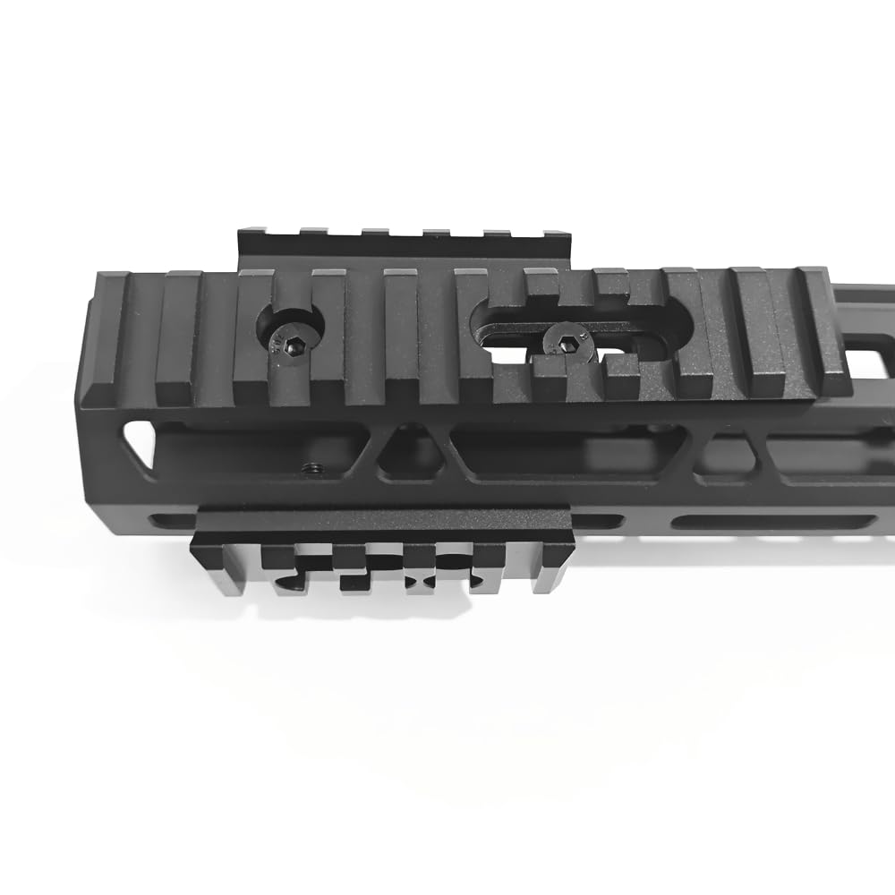 APLUSGEAR slotted Picatinny 10-slot section close-up for modular setups.