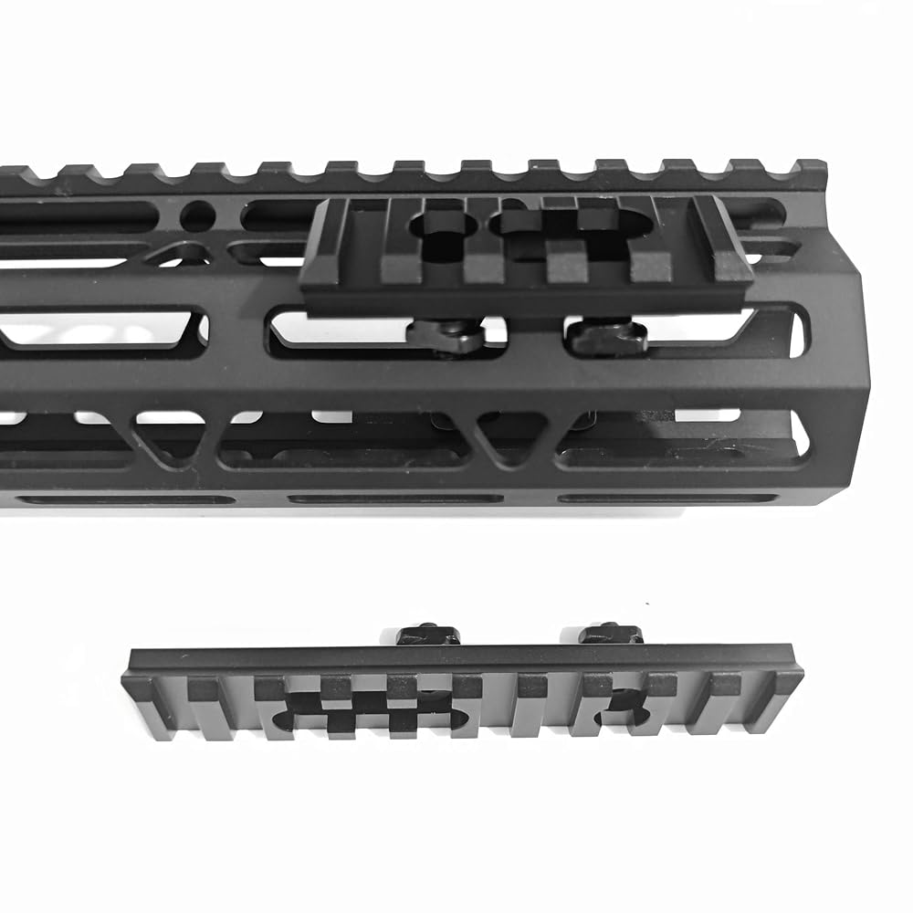 APLUSGEAR 5-slot slotted Picatinny section close-up for compact builds.