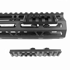 APLUSGEAR 5-slot slotted Picatinny section close-up for compact builds.